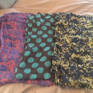 Bundle of 3 Boden fashion scarves.